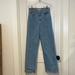 High Rise Loose Straight Jeans